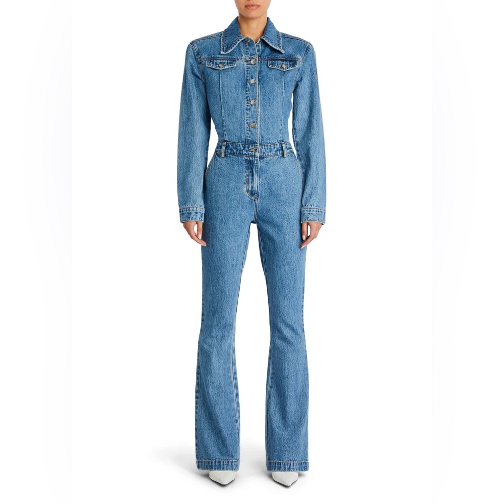 SER.O.YA Mabel Blue Denim Jumpsuit